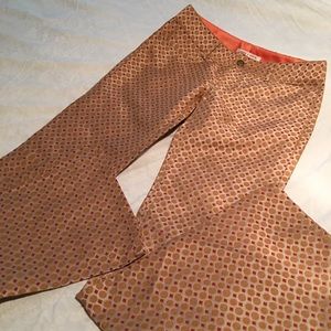 Alice + Olivia Orange and Pink Wide Leg Pants